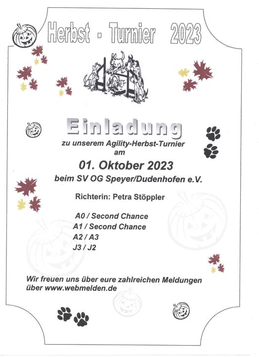 Herbstturnier 2023 10 01 Einladung